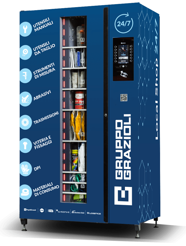 Distributore automatico forniture. Tool Management. Vending Machine. Gruppo Grazioli. Brescia